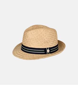 Trilby  papier liseré vert - Roland-Garros - Bleu