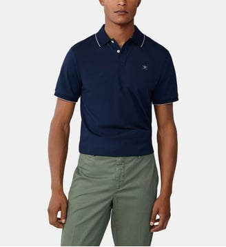 Polo Coupe Regular À Manches Courtes En Jersey Avec Liseré - Hackett London - Old navy