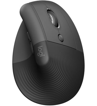Souris sans fil Lift Ergonomique Silencieuse Graphite - Logitech - Gris