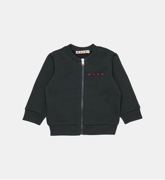 Sweat à fermeture zippée complète avec logo - Marni - Gris foncé