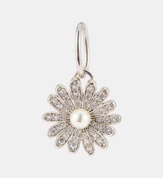 Pendentif Marguerite argentée, Innocence et Évolution - Les Néréides - Doré