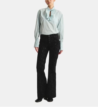 Pantalon Charlotte brodé - Ines de la Fressange Paris - Black