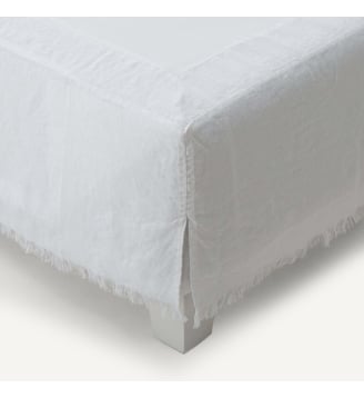 Cache-sommier en lin lavé Amourya - AM.PM - Blanc