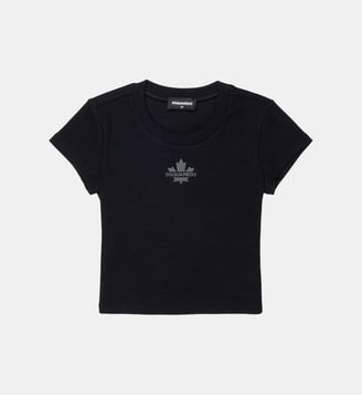 T-shirt à col rond avec logo - Dsquared2 - Noir
