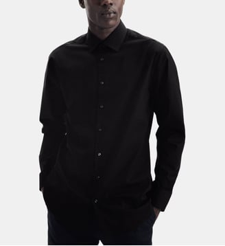 Chemise d'affaires 1/1 Shaped Col Kent - Seidensticker - Noir