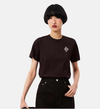 T-shirt badge coton - Lacoste - Marron