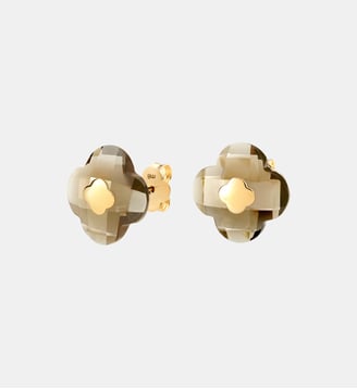 Puces, quartz fume, or jaune - Morganne Bello - Or jaune