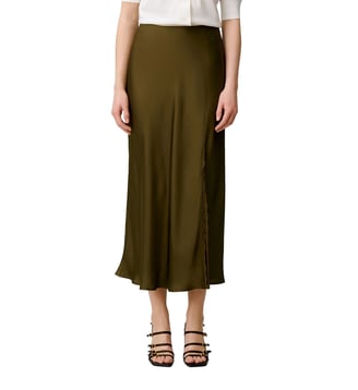 Jupe satin dentelle - Claudie Pierlot - Bronze
