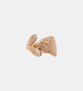 Bague poisson à strass - Maje - Doré