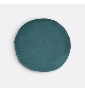 Galette de chaise ronde velours - La Redoute Interieurs - Vert canard