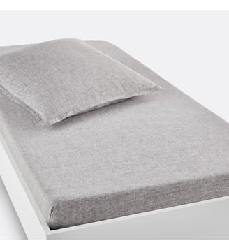 Drap housse enfant lin lavé, bonnet 30cm La Redoute Interieurs
