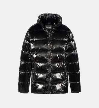 Doudoune shiny mi-longue - Schott - Noir