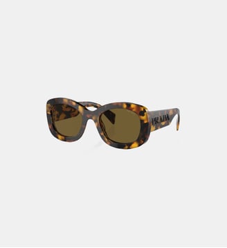 Lunettes de soleil Ovale PR A13S - Prada - Écaille de tortue miel