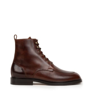 Bottines Cassian Cuir Pull-Up - Bobbies - Café