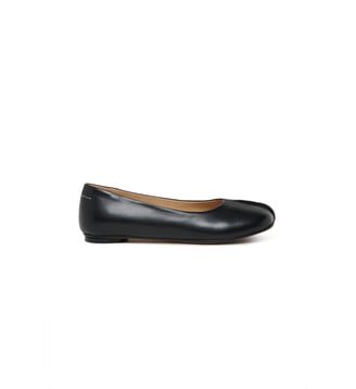 Ballerines classiques en cuir véritablement - MM6 Maison Margiela - Noir