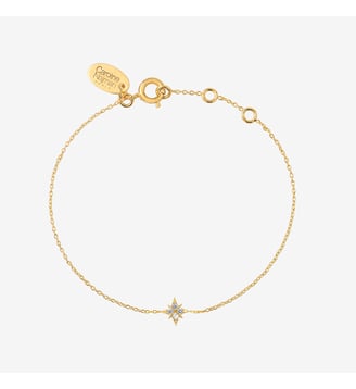 Bracelet doré IZAR - BELLA - Caroline Najman - Oxyde de zirconium blanc