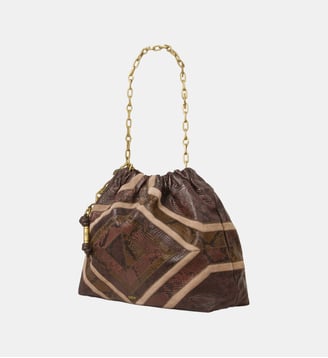 Sac M Patchwork Exotique June Tote - Ba&sh - Marron