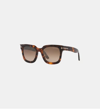 Lunettes de soleil Carré Leigh-02 - Tom Ford - Havane