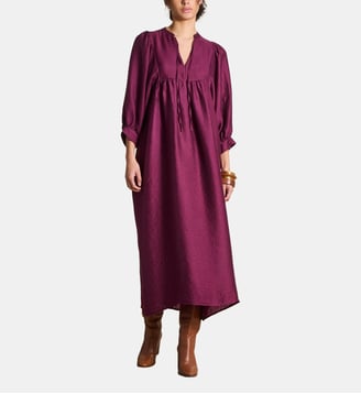 Robe longue fluide manches 3/4 - La Fée Maraboutée - Acacia