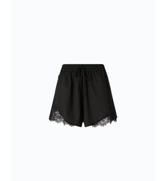 Short avec empiècements en dentelle - Pinko - Limousine noire
