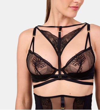 Soutien-gorge Audace avec armatures noir et son accessoire - Maison Lejaby - Noir