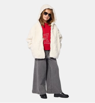 Manteau en fausse fourrure - Michael Kors Kids - Off white