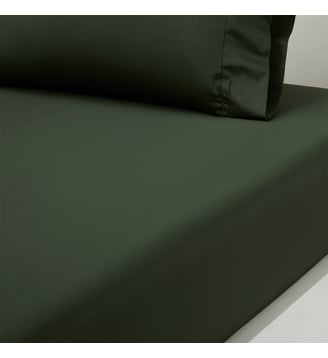 Drap housse en satin - Ralph Lauren Home - Dark green