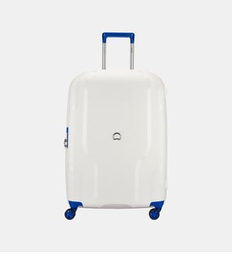 Valise trolley extensible 4R Clavel 70 cm - Delsey Paris - Blanc et bleu