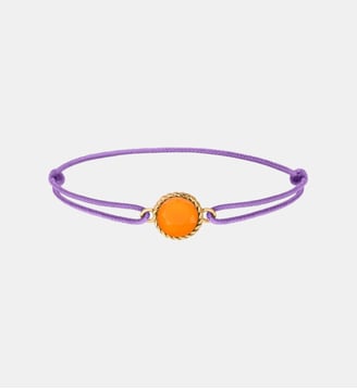 Bracelet cordon   - Louise - Satellite - Orange