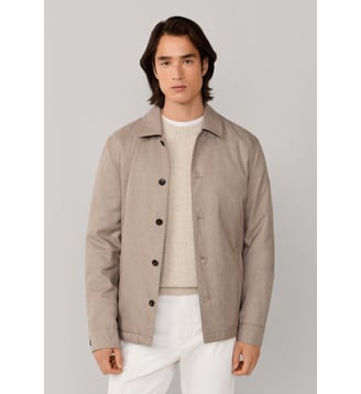 Veste-Chemise En Herringbone - Hackett London - Taupe et beige