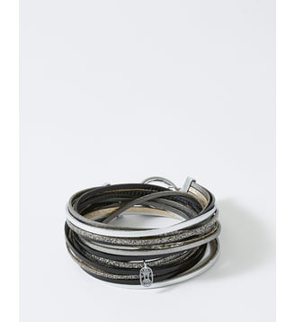 bracelet cuirs Starsky Onyx - Flowers for Zoe - Noir