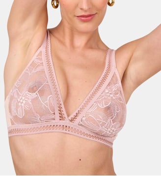 Soutien-gorge triangle sans armatures Songe rose Maison Lejaby