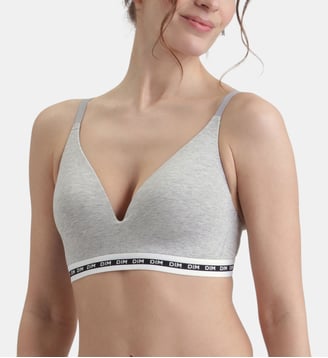 Soutien-gorge triangle sans armatures Icons Essentiel - Dim - Gris chiné