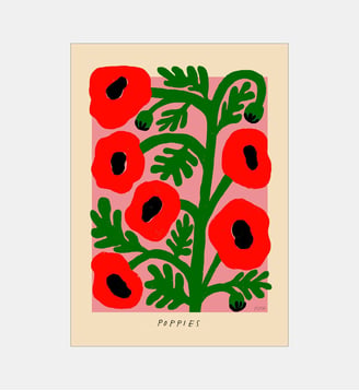 Poster   Poppies - Madelen - PSTR Studio - Poster & Frame - Multicolore