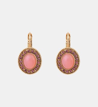 Boucles d'oreilles dormeuses   - Louise - Satellite - Rose