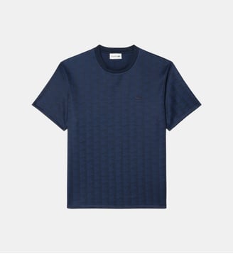 T-shirt jacquard monogramme Lacoste