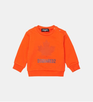Sweat-shirt col rond avec logo - Dsquared2 - Orange vif