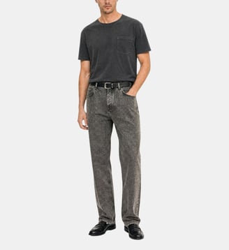T-shirt uni délavé - The Kooples - Noir clair