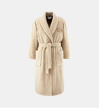 Peignoir de bain long en coton modal - Yves Delorme - Dune