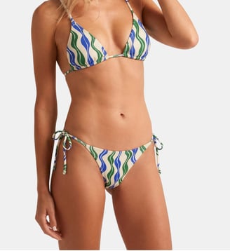 Bas de bikini moyenne à nœud Aquamare - Robin Collection - Multicolore