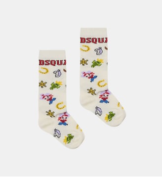 Chaussettes avec logo et motifs western Dsquared2