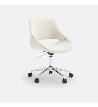Fauteuil de bureau bouclette - La Redoute Interieurs - Écru