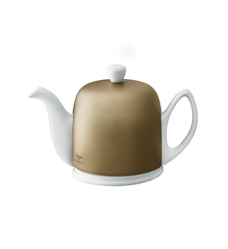 Théière 4 Tasses Cloche Bronze - Salam - Degrenne - Blanc