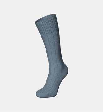 Chaussettes cannelées - Eden Park - Bleu moyen