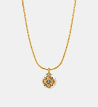 Collier pendentif   - Positano - Satellite - Blanc