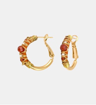 Boucles d'oreilles créoles   - Salina - Satellite - Orange