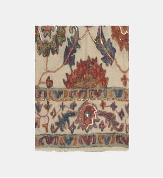 Echarpe en laine et soie à sequins - SOANE - Gerard Darel - Naturel