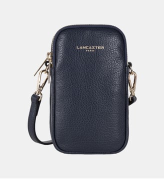 Pochette smartphone Dune en cuir - Lancaster - Bleu foncé