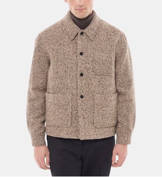 Veste en tweed de laine mélangée - Fursac - Chatain