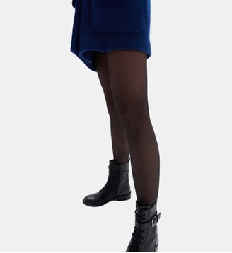 Collant paris - Motif uni - Polyamide - Caroll - Gris et argent